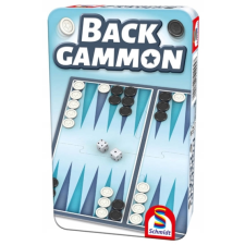 Schmidt Backgammon társasjáték fém dobozban társasjáték