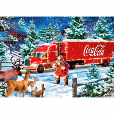 Schmidt Coca Cola karácsonyi teherautó - 1000 darabos puzzle (57598) puzzle, kirakós