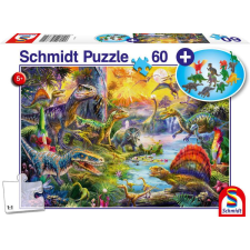 Schmidt Dinoszaurusz figurák, 60 db-os puzzle (56372) (SC56372) puzzle, kirakós