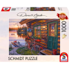 Schmidt Puzzle játék 1000 darabos Darrell Bush Tóparti kunyhó kerékpárral