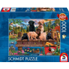 Schmidt Puzzle játék 1000 darabos Kutyacsalád a tónál