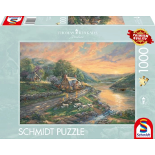 Schmidt Puzzle játék 1000 darabos Thomas Kinkade Studios Hajnal az Smaragd-völgyben puzzle, kirakós