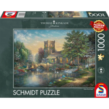 Schmidt Puzzle játék 1000 darabos Thomas Kinkade Willow Wood Chapel puzzle, kirakós