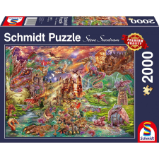 Schmidt Puzzle játék 2000 darabos Steve Sundram Dragons treasure puzzle, kirakós