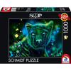 Schmidt SPIELE Puzzle játék 1000 darabos Sheena Pike Neon kék párduc