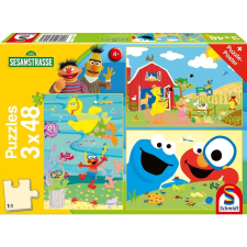 Schmidt Spiele Szezám utca - 3 az 1-ben puzzle (56458) puzzle, kirakós