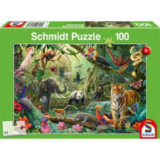 Schmidt Spiele Színes állatvilág a dzsungelben - 100 darabos puzzle (56485) puzzle, kirakós