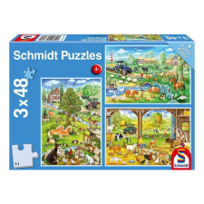 Schmidt Tanya udvara, 3x48 db-os puzzle (56353) (SC56353) - Kirakós, Puzzle puzzle, kirakós