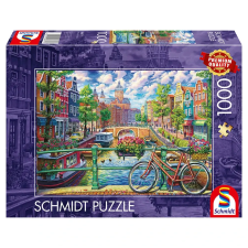SCHMIDTSPIELE Puzzle játék 1000 darabos Amszterdami csatorna 58877 puzzle, kirakós