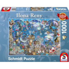 SCHMIDTSPIELE Puzzle játék 1000 darabos Blue sky of Christmas puzzle, kirakós