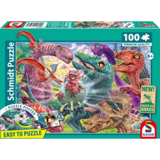 SCHMIDTSPIELE Puzzle játék 100 darabos Kis dinoszauruszok nagy kalandok puzzle, kirakós