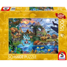 SCHMIDTSPIELE Puzzle játék 1500 darabos Panoráma az állatvilágra puzzle, kirakós