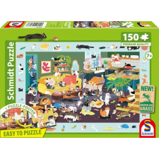 SCHMIDTSPIELE Puzzle játék 150 darabos Vicces cicák puzzle, kirakós
