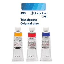 Schmincke Mussini olajfesték, 35 ml - 496, translucent oriental blue hobbifesték