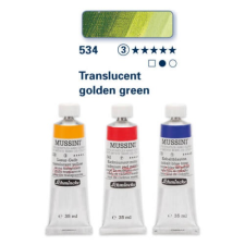 Schmincke Mussini olajfesték, 35 ml - 534,translucent golden green hobbifesték