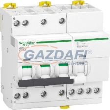 SCHNEIDER A9DC3732 ACTI9 iCV40 áramvédős kismegszakító, A osztály, 3P-N, C, 32A, 30mA villanyszerelés