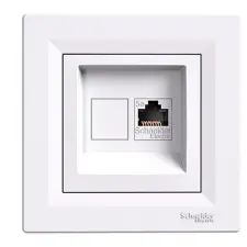  Schneider adataljzat Asfora fehér 1 x RJ 45 5. kat villanyszerelés