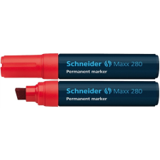 SCHNEIDER Alkoholos marker, 4-12 mm, vágott, "Maxx 280", piros filctoll, marker