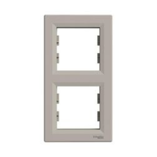 SCHNEIDER Asfora keret 2-es bronz függőleges műanyag Schneider - EPH5810269 villanyszerelés