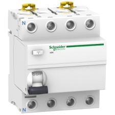 Schneider Electric Áram-védőkapcsoló (Fi-relé), A osztály, 4P, 63A, 300mA (Schneider A9Z24463) villanyszerelés