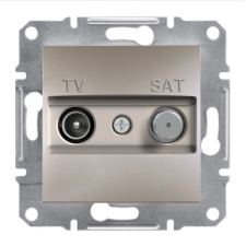  Schneider Electric Asfora EPH3400169 végzáró TV-SAT csatlakozóaljzat 1 dB, bronz burkolattal. keret nélkül, süllyesztett ( EPH3400169 ). videó kellék
