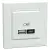 Schneider Electric ASFORA fehér Dupla USB töltő, A+C, 21W, kerettel EPH2700521 Schneider