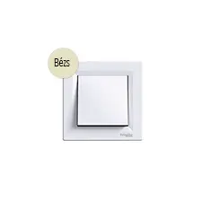 Schneider Electric Asfora - Kapcsoló, két pólusú, komplett, bézs hűtés, fűtés szerelvény