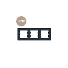 Schneider Electric Asfora - Keret, 3-as, bronz villanyszerelés