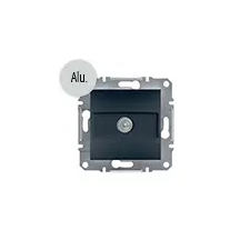 Schneider Electric Asfora - SAT aljzat, végzáró, 1 dB, keret nélkül, alumínium villanyszerelés