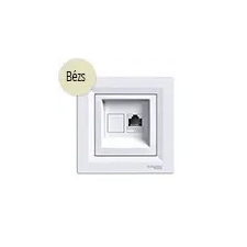 Schneider Electric Asfora - Számítógép aljzat Cat5e, 1-es, komplett, bézs hűtés, fűtés szerelvény