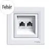 Schneider Electric Asfora - Számítógép aljzat Cat5e, 2-es, komplett, fehér