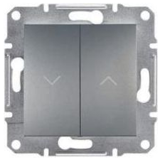 Schneider Electric Schneider EPH1300562 ASFORA rugós bekötésű acél redőnykapcsoló (EPH1300562) villanyszerelés