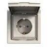 Schneider Electric Schneider EPH3100323 ASFORA GYV/csapfedeles/IP44/kerettel/bézs 2P+F csatlakozóaljzat