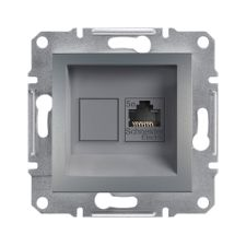 Schneider Electric Schneider EPH4300162 ASFORA acél 1xRJ45 Cat5e UTP aljzat (EPH4300162) villanyszerelés