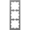 Schneider Electric Schneider MTN4030-6536 MERTEN D-Life hármas keret, acél