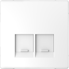 Schneider Electric Schneider MTN4572-6035 lótuszfehér burkolat 2xRJ45 aljzat betétekhez (Merten D-Life) villanyszerelés