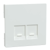 Schneider Electric Schneider MTN4572-6035 MERTEN Fedlap, 2xRJ45 aljzathoz, D-Life, lótuszfehér