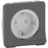 Schneider Electric Schneider MUR36134 MUREVA Styl 2P+F csatlakozóaljzat, GYV, csapófedéllel, rugós, antracitszürke