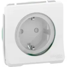 Schneider Electric Schneider MUR39134 MUREVA Styl 2P+F csatlakozóaljzat, GYV, csapófedéllel, rugós, polárfehér villanyszerelés