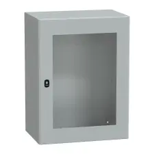 Schneider Electric Schneider NSYS3D8640T S3D elosztószekrény H800xW600xD400 üveg ajtóval villanyszerelés