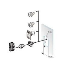 Schneider Electric SCHNEIDER NSYTT8CRN 8mm-es háromszög zárbetét fali szekrényhez villanyszerelés