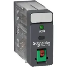 Schneider Electric SCHNEIDER RXG22E7 Zelio RXG Interfész relé, 2CO, 5A, 48VAC, tesztgomb, LED villanyszerelés