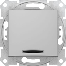 Schneider Electric Schneider SDN1400160 SEDNA kék jelzőfénnyel/10AX/alumínium egypólusú kapcsoló (SDN1400160) villanyszerelés