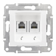 SCHNEIDER Electric Schneider SDN4201121 SEDNA 2xRJ11 aljzat, fehér (SDN4201121) villanyszerelés
