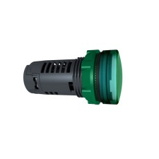 Schneider Electric Schneider XB5EVG3 Harmony műanyag monolitikus LED jelzőlámpa, Ø22, 120VAC, zöld villanyszerelés