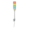 Schneider Electric SCHNEIDER XVGB4S Harmony Easy komplett fényoszlop, 4 szintes, piros-nar.-zöld-kék, 24 VAC/DC, tartócsöves, L-konzolos rögzítésűhangj.,