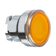 Schneider Electric Schneider ZB4BA58 Harmony fém nyomógomb fej, Ø22, visszatérő, címkézhető tetővel, sárga villanyszerelés
