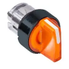 Schneider Electric Schneider ZB4BK15537 Harmony fém világító választókapcsoló fej, Ø22, 3 állású, narancs, középre visszatérő, fekete perem
