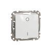 Schneider Electric SDD111162 kétpólusú kapcsoló (102), fehér burkolattal, rugós bekötés, kerét nélkül, süllyesztett, 16A 250V IP20 (Sedna Design / Elements)