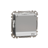 Schneider Electric SDD213024 vízmentes földelt csatlakozóaljzat (dugalj), biztonsági zsaluval (gyermekvédelemmel), csapófedéllel, 2P+F, alumínium burkolattal, rugós bekötés, keret nélkül, süllyesztett, 16A 250V IP44 (Sedna Design / Elements)